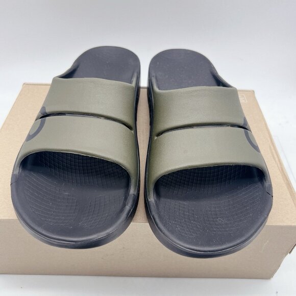Oofos OOahh Sport Sandal Slide Tactical Green Black Waterproof Mens EU 41 US 8 - Picture 5 of 11